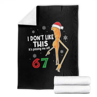Funny Marcus The Worm 67 Meme Christmas Throw Blanket I Don't Like This It's Pissing Me Off - Wonder Print Shop