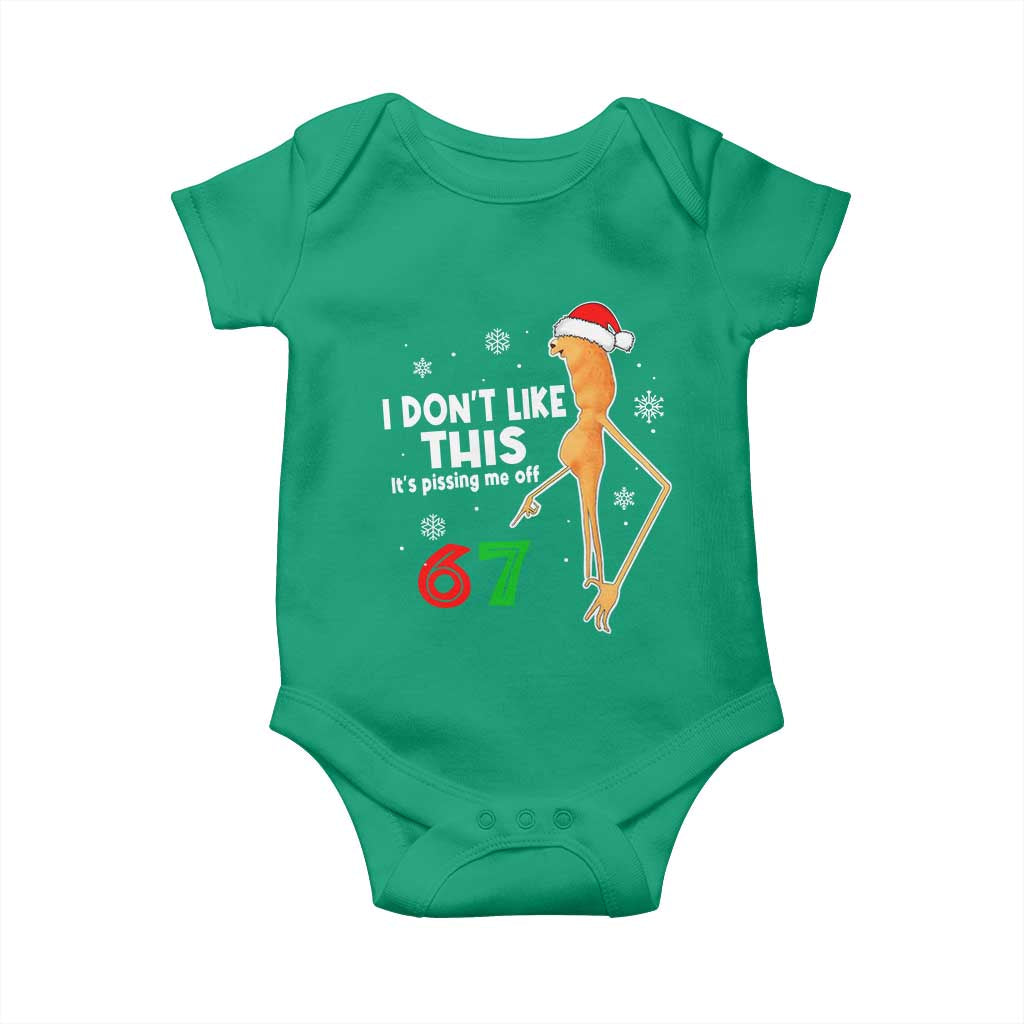 Funny Marcus The Worm 67 Meme Christmas Baby Onesie I Don't Like This It's Pissing Me Off - Wonder Print Shop