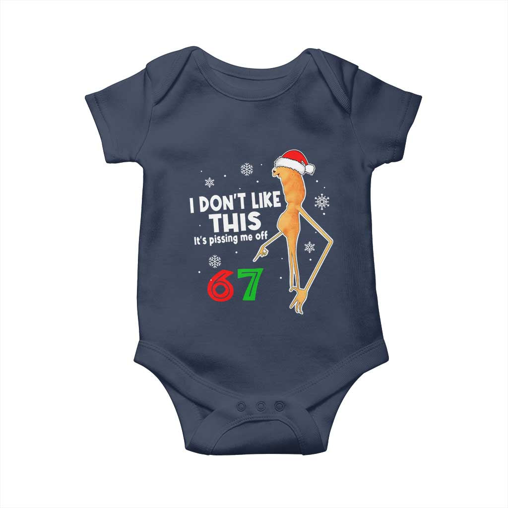 Funny Marcus The Worm 67 Meme Christmas Baby Onesie I Don't Like This It's Pissing Me Off - Wonder Print Shop