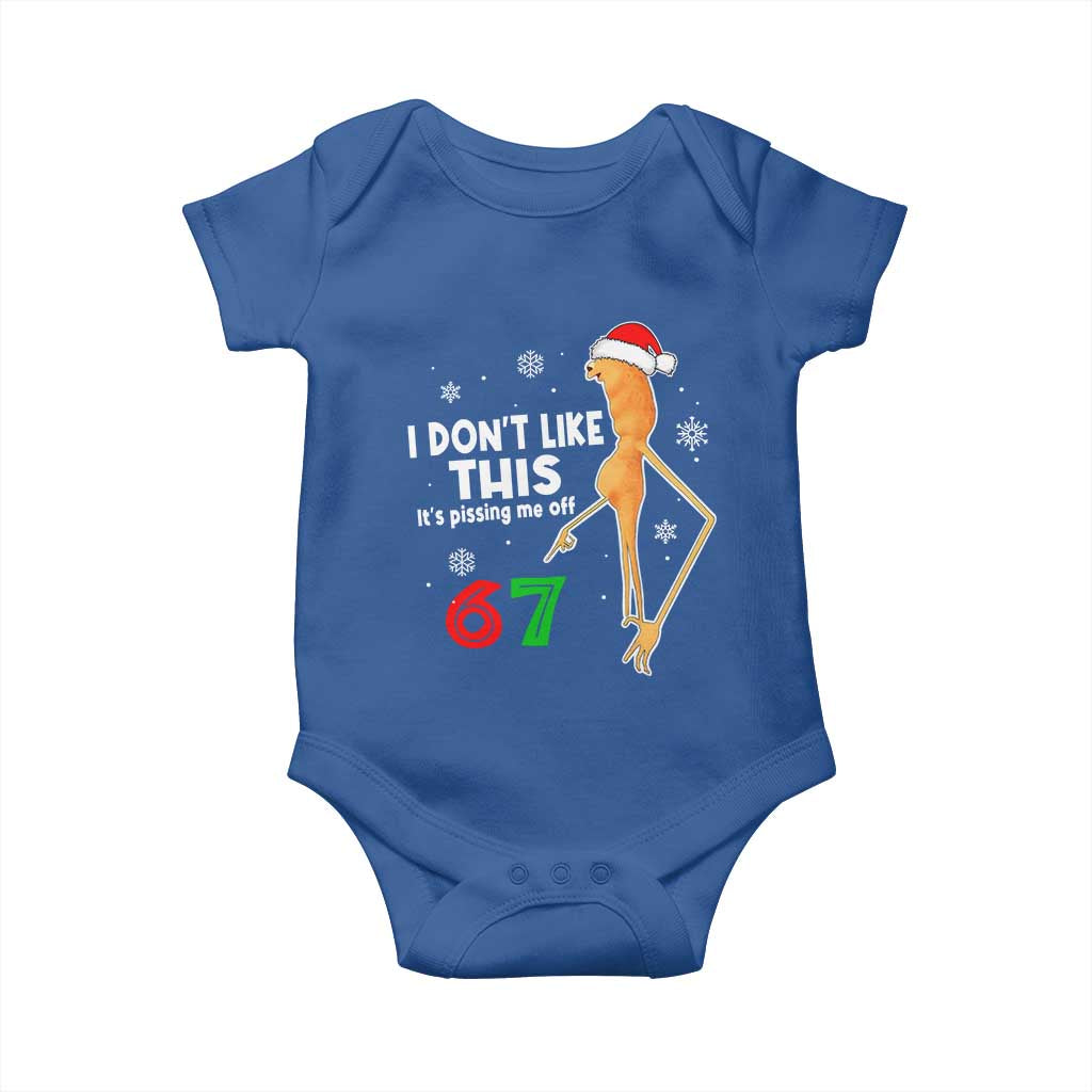 Funny Marcus The Worm 67 Meme Christmas Baby Onesie I Don't Like This It's Pissing Me Off - Wonder Print Shop