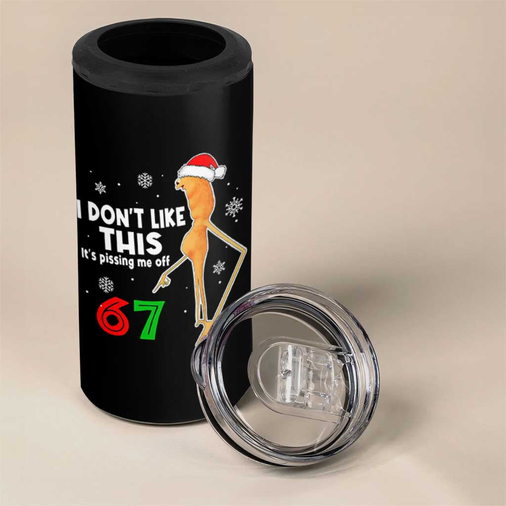 Funny Marcus The Worm 67 Meme Christmas 4 in 1 Can Cooler Tumbler I Don't Like This It's Pissing Me Off - Wonder Print Shop