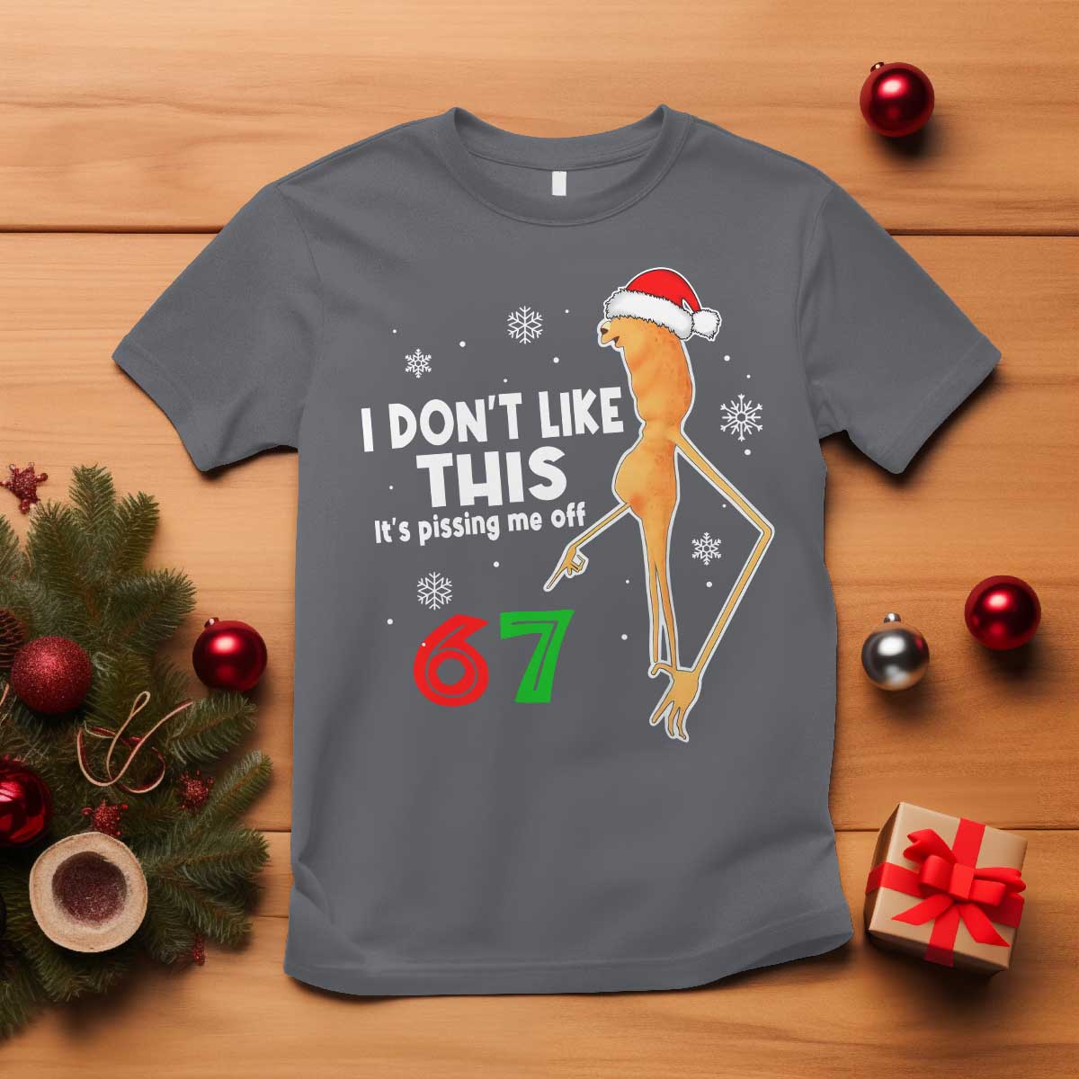Funny Marcus The Worm 67 Meme Christmas T Shirt I Don't Like This It's Pissing Me Off - Wonder Print Shop