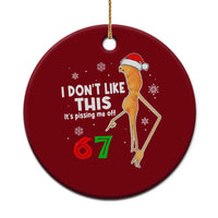 Funny Marcus The Worm 67 Meme Christmas Ceramic Ornament I Don't Like This It's Pissing Me Off - Wonder Print Shop