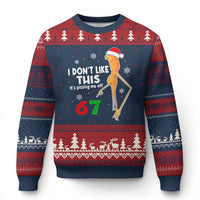 Funny Marcus The Worm 67 Meme Xmas Ugly Christmas Sweater I Don't Like This It's Pissing Me Off - Wonder Print Shop