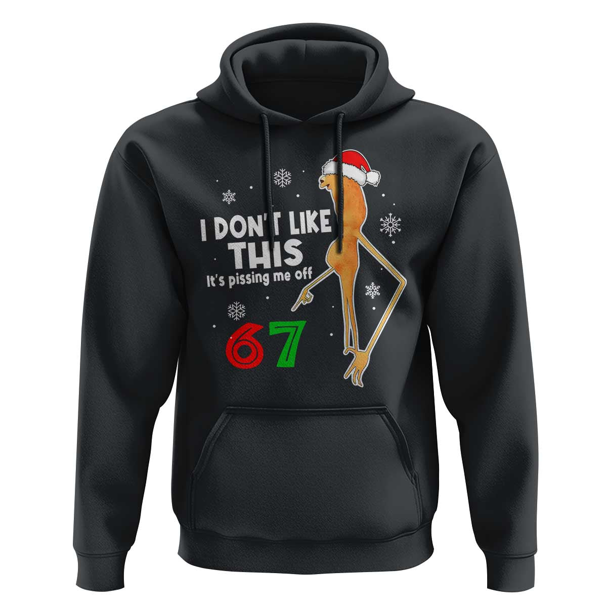 Funny Marcus The Worm 67 Meme Christmas Hoodie I Don't Like This It's Pissing Me Off - Wonder Print Shop