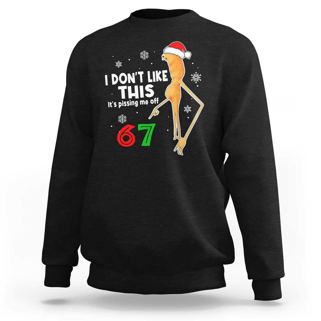 Funny Marcus The Worm 67 Meme Christmas Sweatshirt I Don't Like This It's Pissing Me Off - Wonder Print Shop