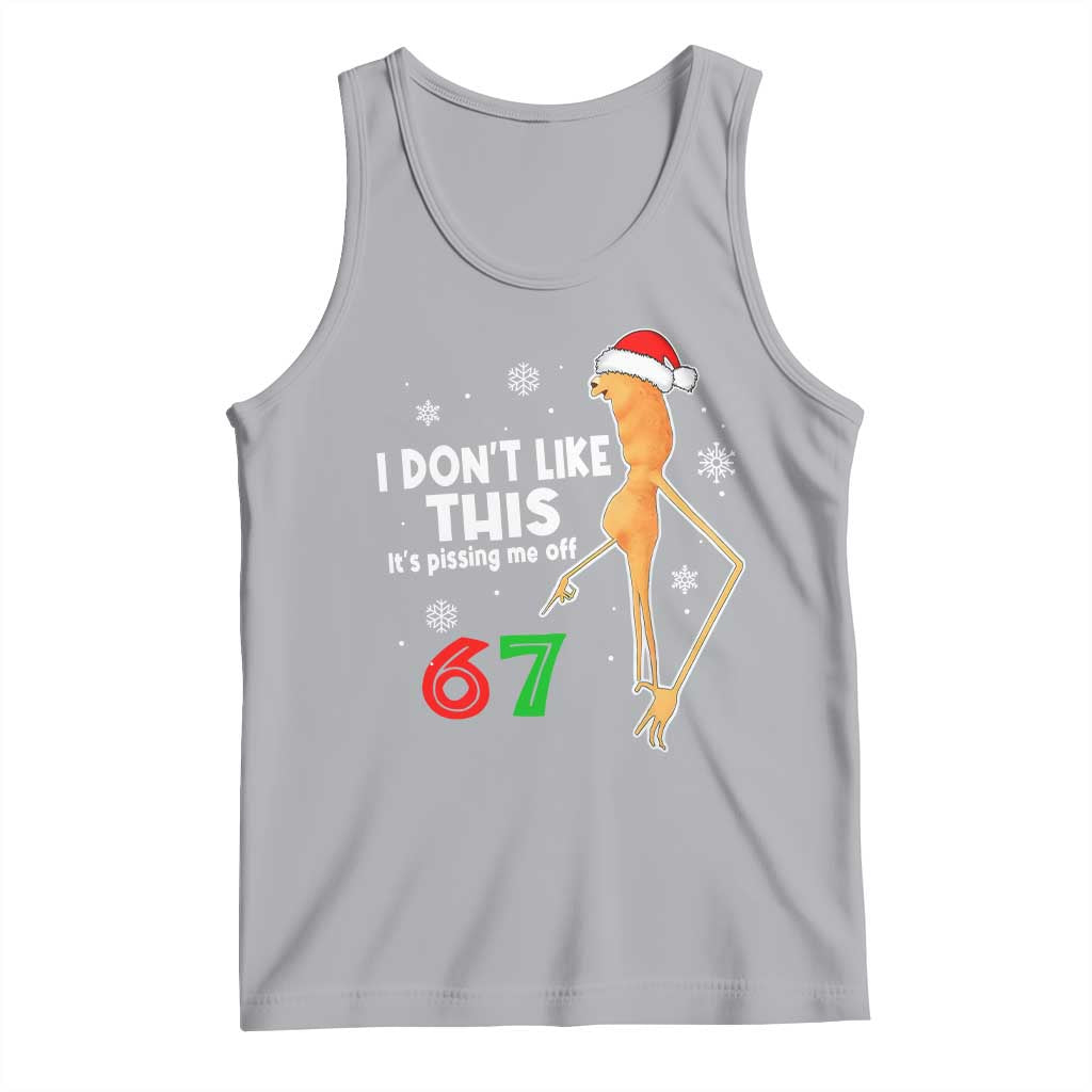Funny Marcus The Worm 67 Meme Christmas Tank Top I Don't Like This It's Pissing Me Off - Wonder Print Shop