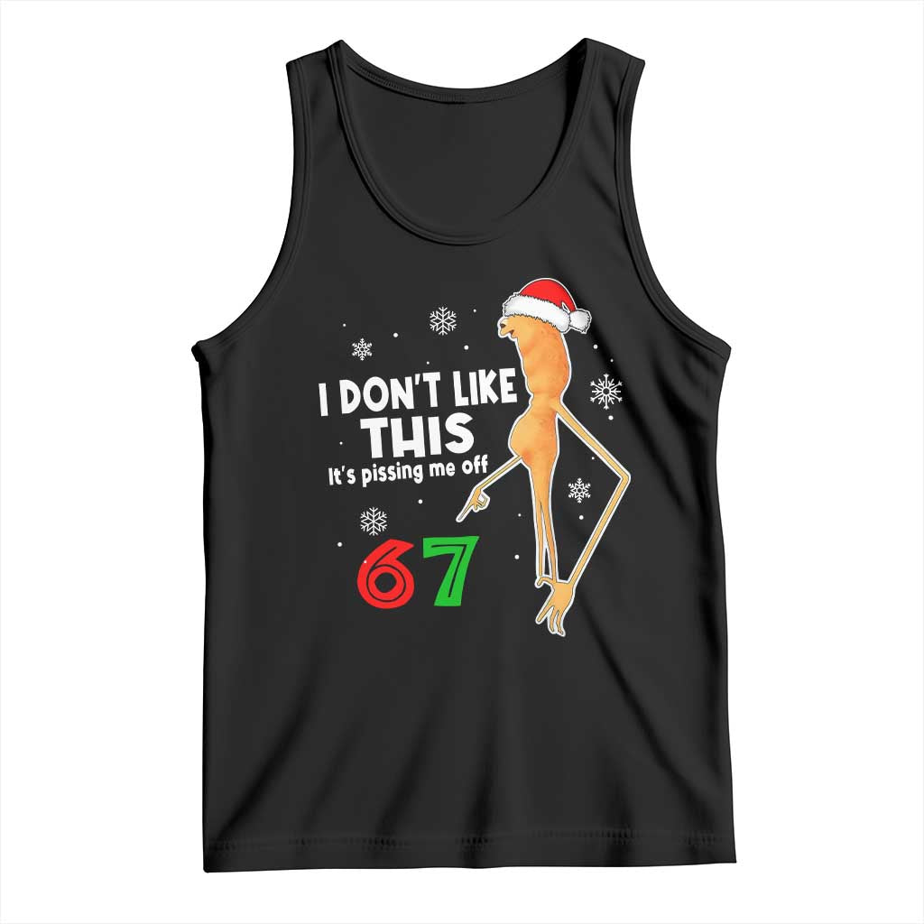 Funny Marcus The Worm 67 Meme Christmas Tank Top I Don't Like This It's Pissing Me Off - Wonder Print Shop