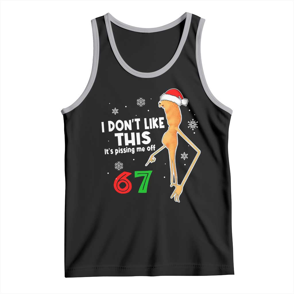 Funny Marcus The Worm 67 Meme Christmas Tank Top I Don't Like This It's Pissing Me Off - Wonder Print Shop