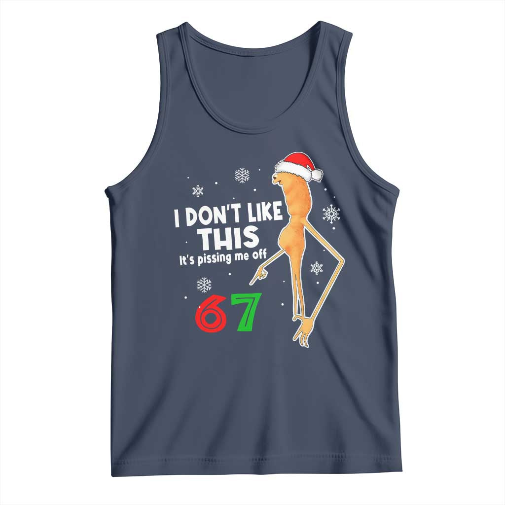 Funny Marcus The Worm 67 Meme Christmas Tank Top I Don't Like This It's Pissing Me Off - Wonder Print Shop