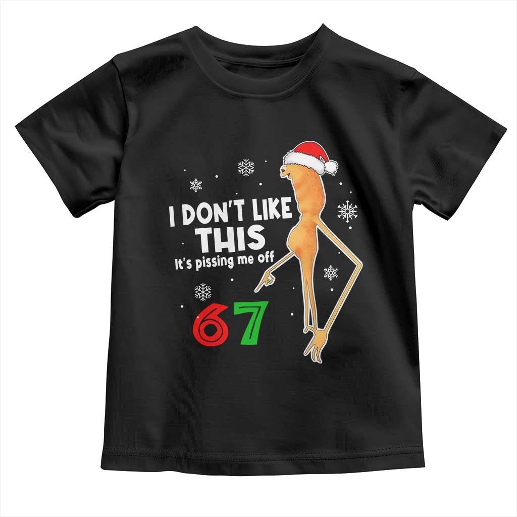 Funny Marcus The Worm 67 Meme Christmas Toddler T Shirt I Don't Like This It's Pissing Me Off - Wonder Print Shop