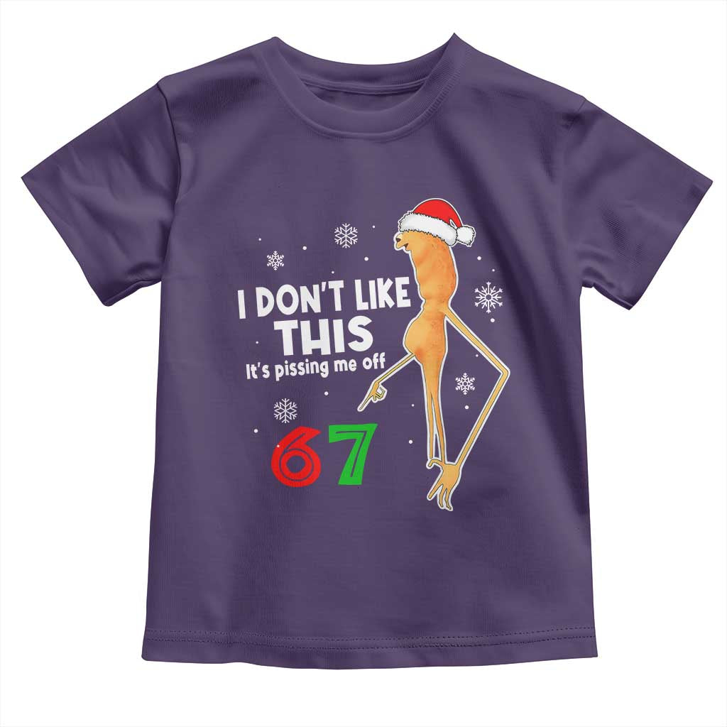 Funny Marcus The Worm 67 Meme Christmas Toddler T Shirt I Don't Like This It's Pissing Me Off - Wonder Print Shop