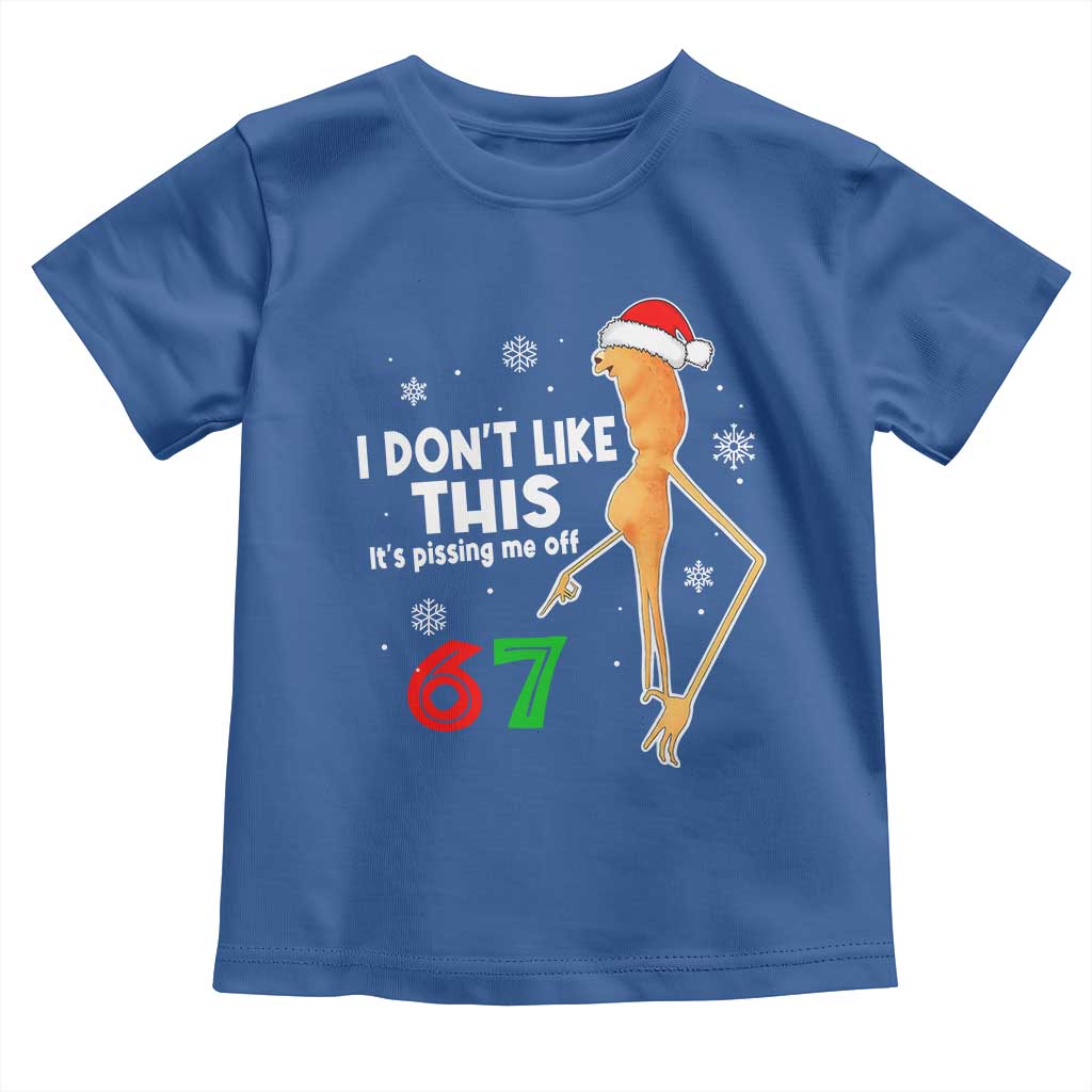 Funny Marcus The Worm 67 Meme Christmas Toddler T Shirt I Don't Like This It's Pissing Me Off - Wonder Print Shop