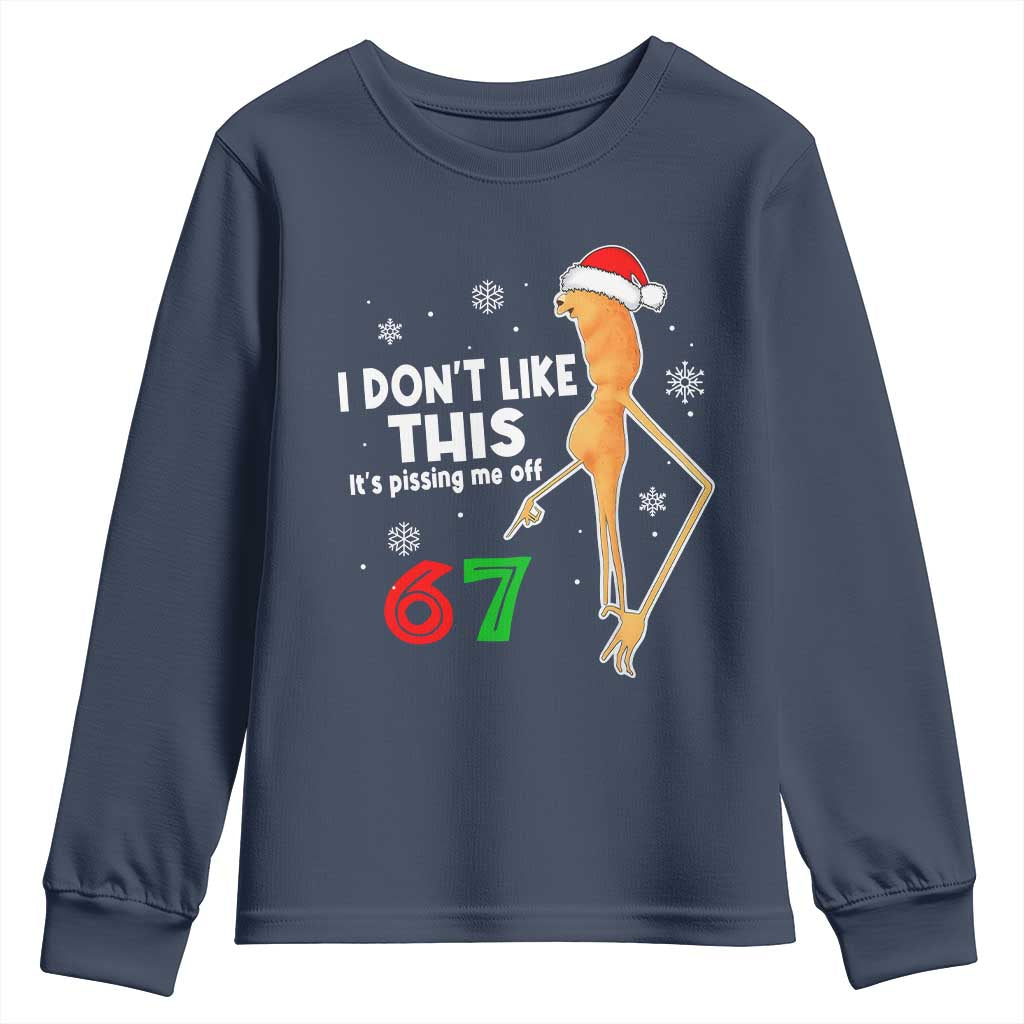 Funny Marcus The Worm 67 Meme Christmas Youth Sweatshirt I Don't Like This It's Pissing Me Off - Wonder Print Shop