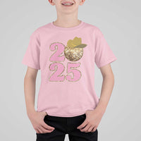 Howdy New Year 2025 T Shirt For Kid Happy New Year Sparkling Cowboy Cowgirl