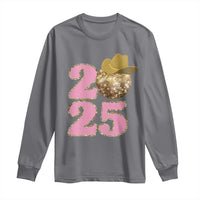 Howdy New Year 2025 Long Sleeve Shirt Happy New Year Sparkling Cowboy Cowgirl