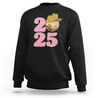 Howdy New Year 2025 Sweatshirt Happy New Year Sparkling Cowboy Cowgirl