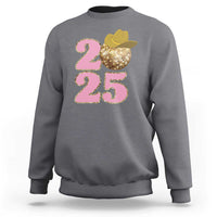 Howdy New Year 2025 Sweatshirt Happy New Year Sparkling Cowboy Cowgirl