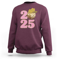 Howdy New Year 2025 Sweatshirt Happy New Year Sparkling Cowboy Cowgirl