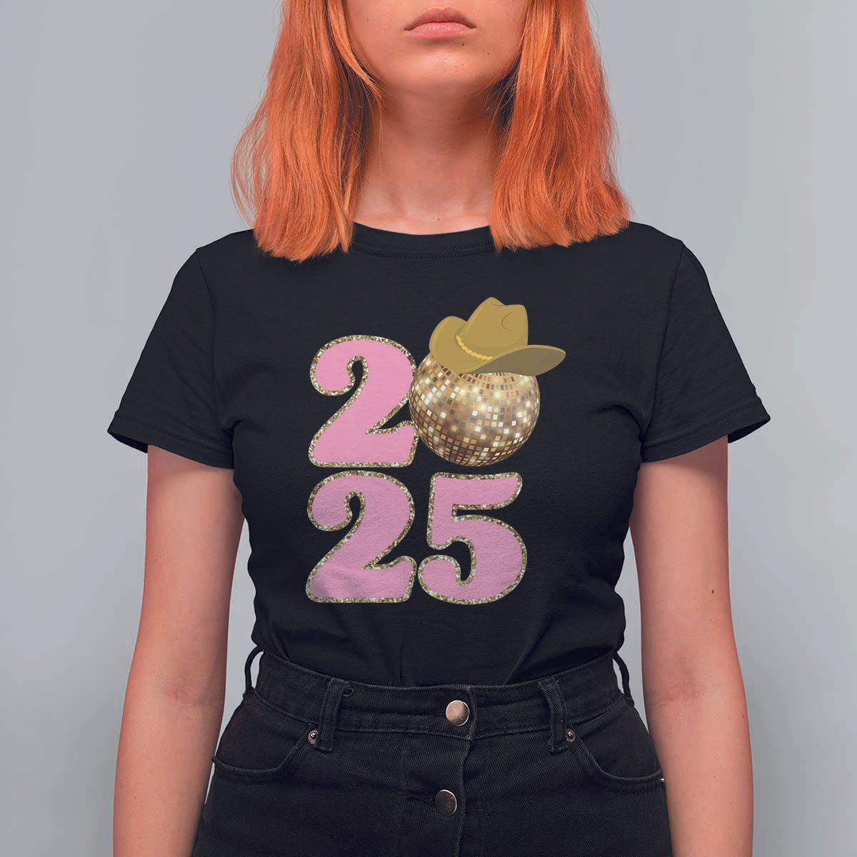 Howdy New Year 2025 T Shirt For Women Happy New Year Sparkling Cowboy Cowgirl - Wonder Print Shop