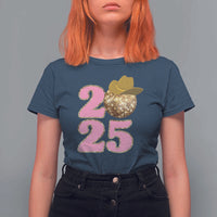 Howdy New Year 2025 T Shirt For Women Happy New Year Sparkling Cowboy Cowgirl - Wonder Print Shop