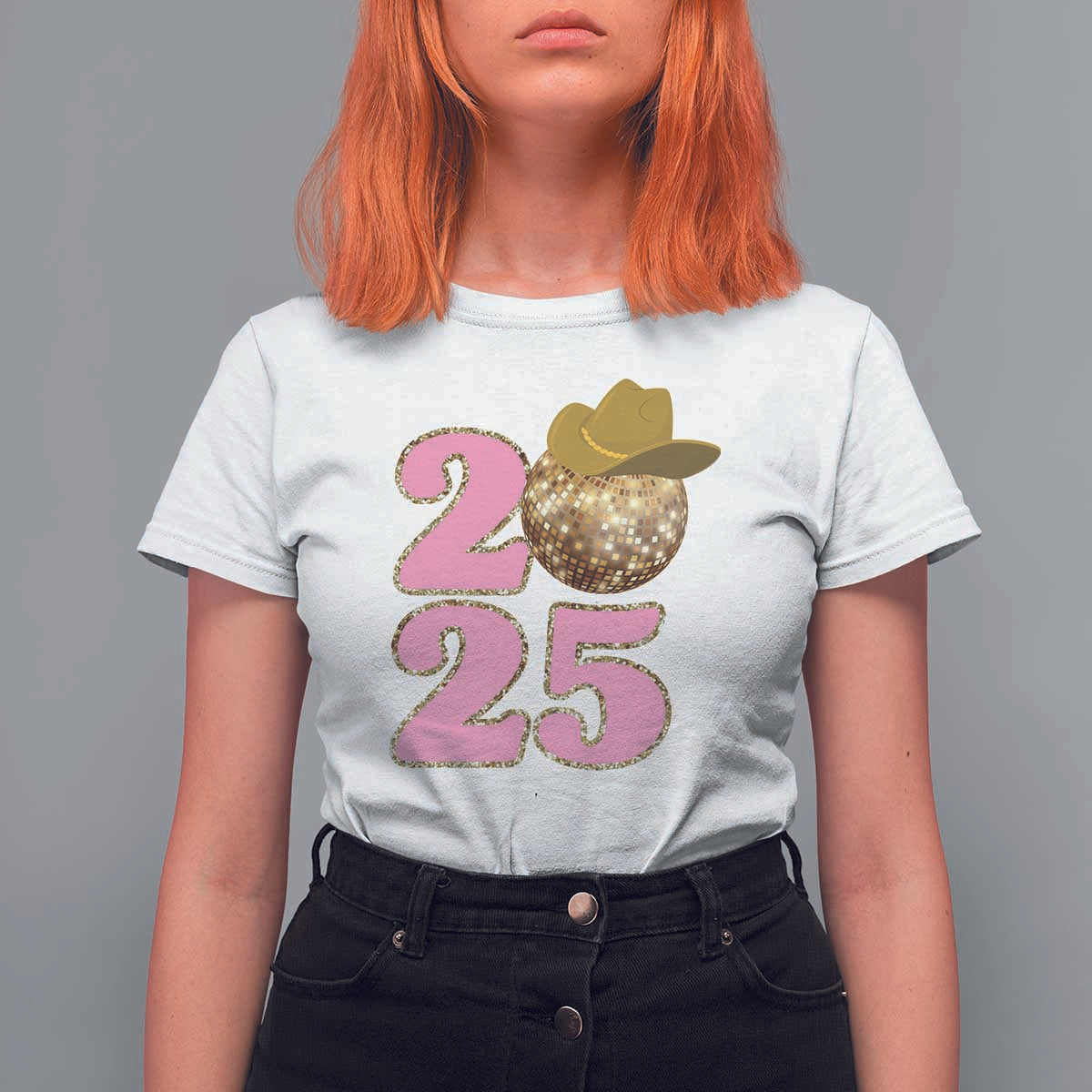 Howdy New Year 2025 T Shirt For Women Happy New Year Sparkling Cowboy Cowgirl - Wonder Print Shop