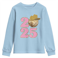 Howdy New Year 2025 Youth Sweatshirt Happy New Year Sparkling Cowboy Cowgirl