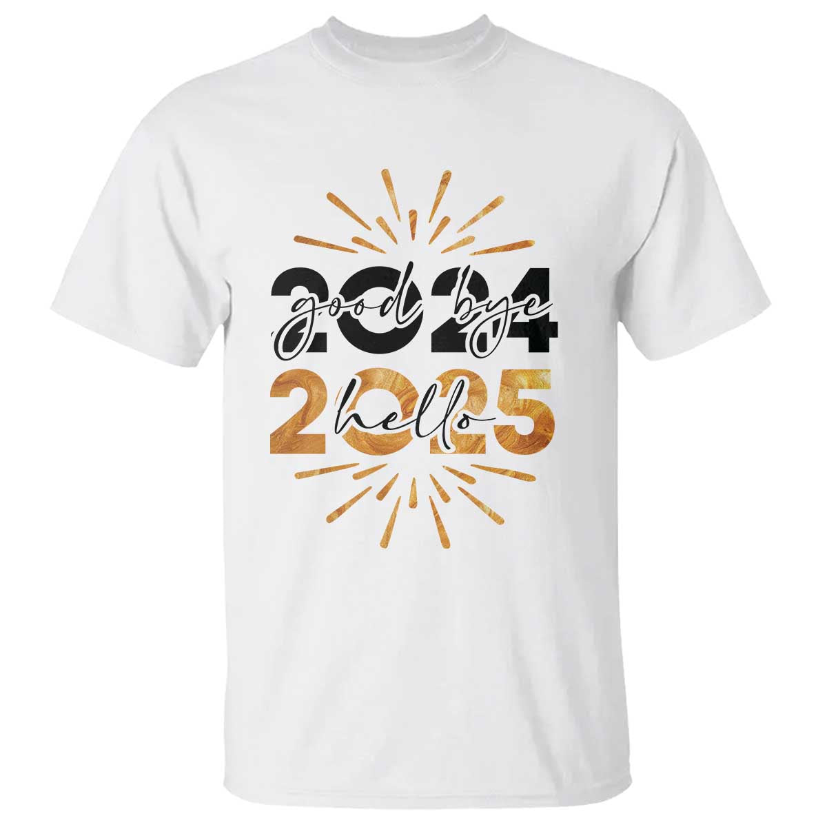 Goodbye 2024 Hello 2025 T Shirt New Year's Eve Party - Wonder Print Shop