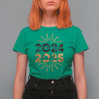 Goodbye 2024 Hello 2025 T Shirt For Women New Year's Eve Party - Wonder Print Shop