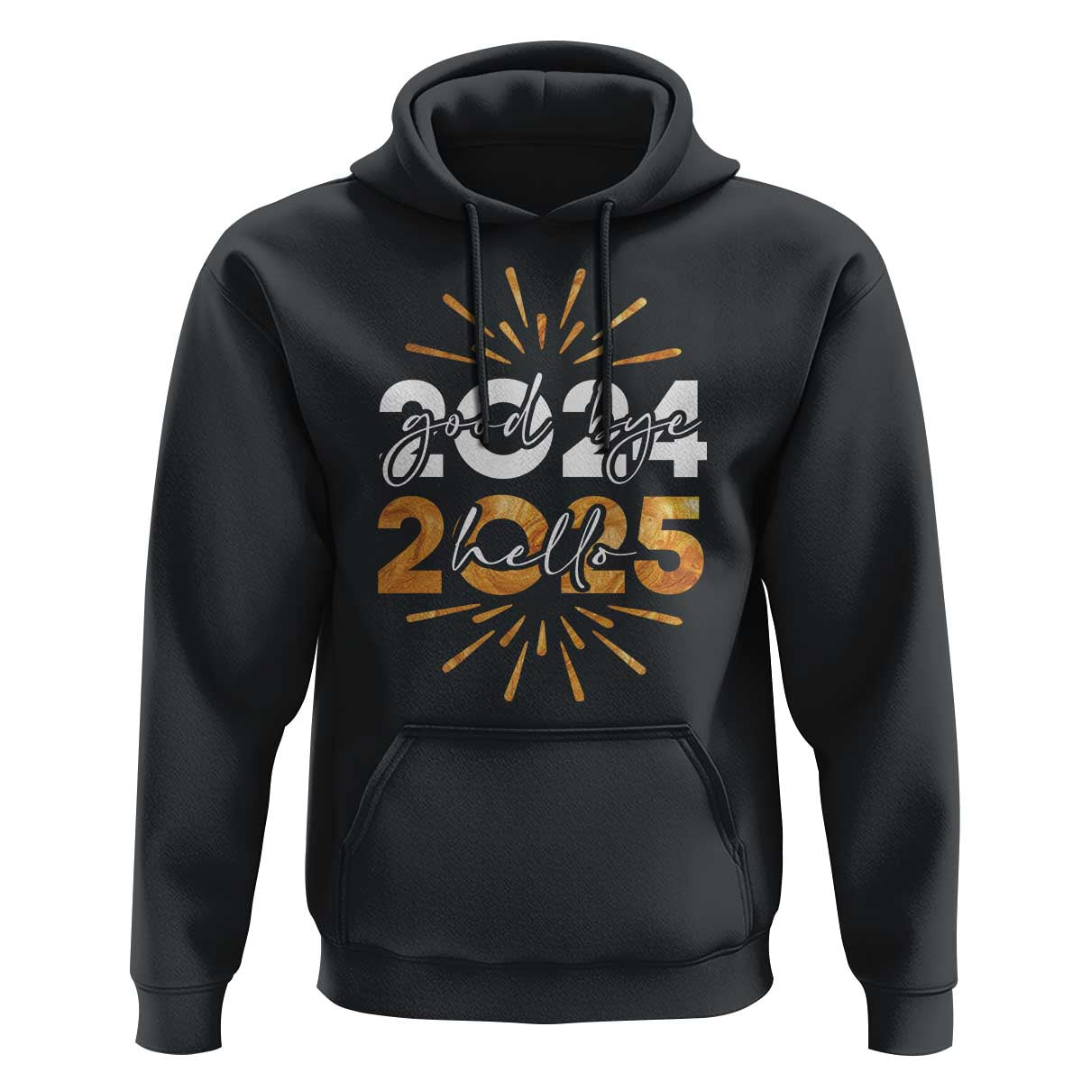 Goodbye 2024 Hello 2025 Hoodie New Year's Eve Party Fireworks