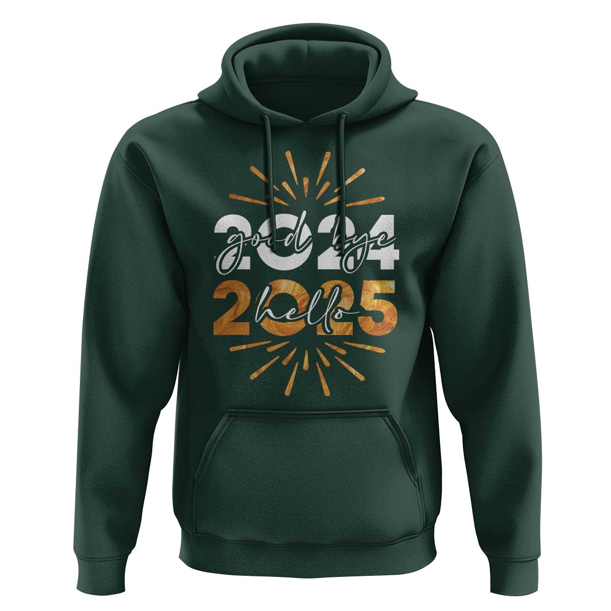 Goodbye 2024 Hello 2025 Hoodie New Year's Eve Party Fireworks