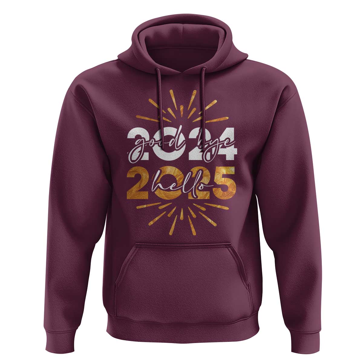 Goodbye 2024 Hello 2025 Hoodie New Year's Eve Party Fireworks