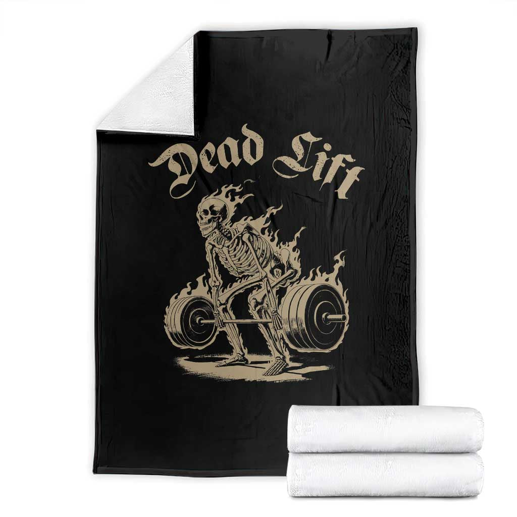 Funny Deadlifts Lifting Weights Gym Skeleton Throw Blanket - Wonder Print Shop