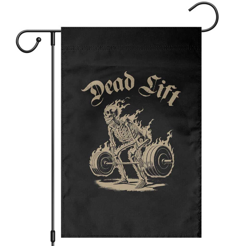 Funny Deadlifts Lifting Weights Gym Skeleton Garden Flag - Wonder Print Shop