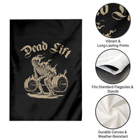 Funny Deadlifts Lifting Weights Gym Skeleton Garden Flag - Wonder Print Shop