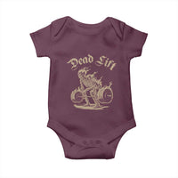 Funny Deadlifts Lifting Weights Gym Skeleton Baby Onesie - Wonder Print Shop