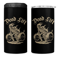 Funny Deadlifts Lifting Weights Gym Skeleton 4 in 1 Can Cooler Tumbler - Wonder Print Shop
