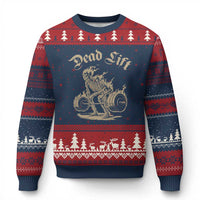 Funny Deadlifts Lifting Weights Gym Skeleton Ugly Christmas Sweater - Wonder Print Shop