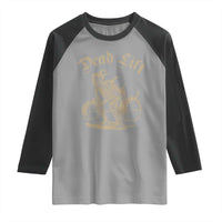Funny Deadlifts Lifting Weights Gym Skeleton Raglan Shirt - Wonder Print Shop