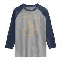Funny Deadlifts Lifting Weights Gym Skeleton Raglan Shirt - Wonder Print Shop