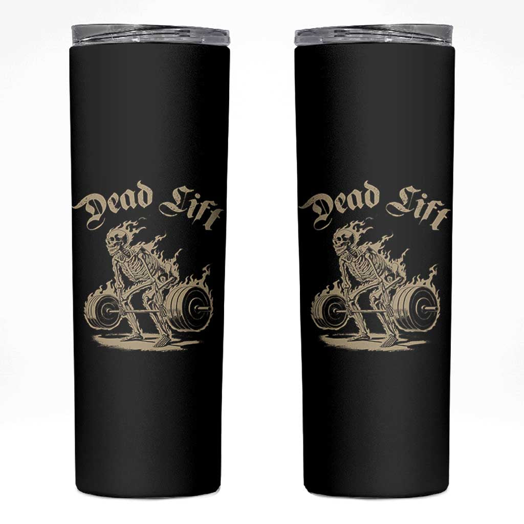 Funny Deadlifts Lifting Weights Gym Skeleton Skinny Tumbler - Wonder Print Shop