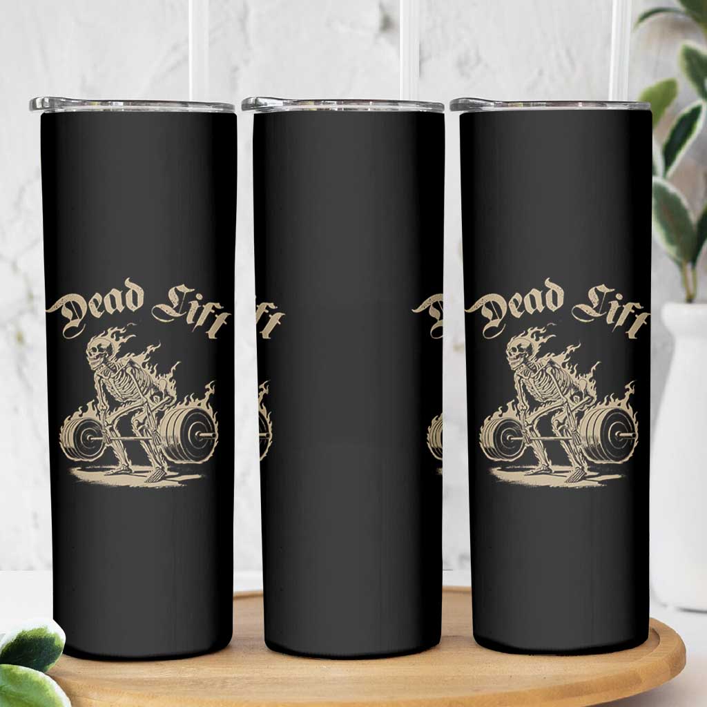 Funny Deadlifts Lifting Weights Gym Skeleton Skinny Tumbler - Wonder Print Shop