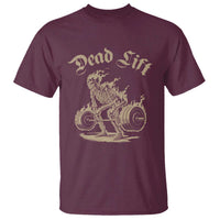 Funny Deadlifts Lifting Weights Gym Skeleton T Shirt - Wonder Print Shop
