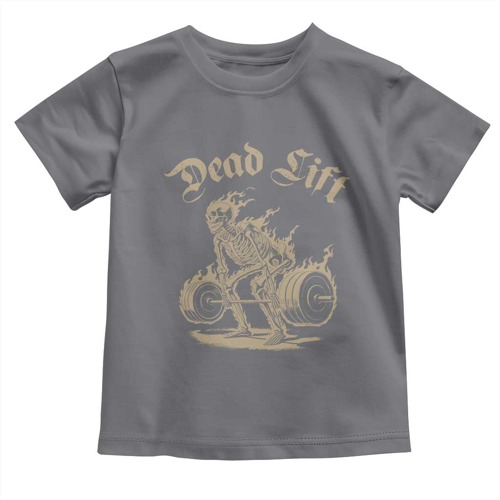 Funny Deadlifts Lifting Weights Gym Skeleton Toddler T Shirt - Wonder Print Shop