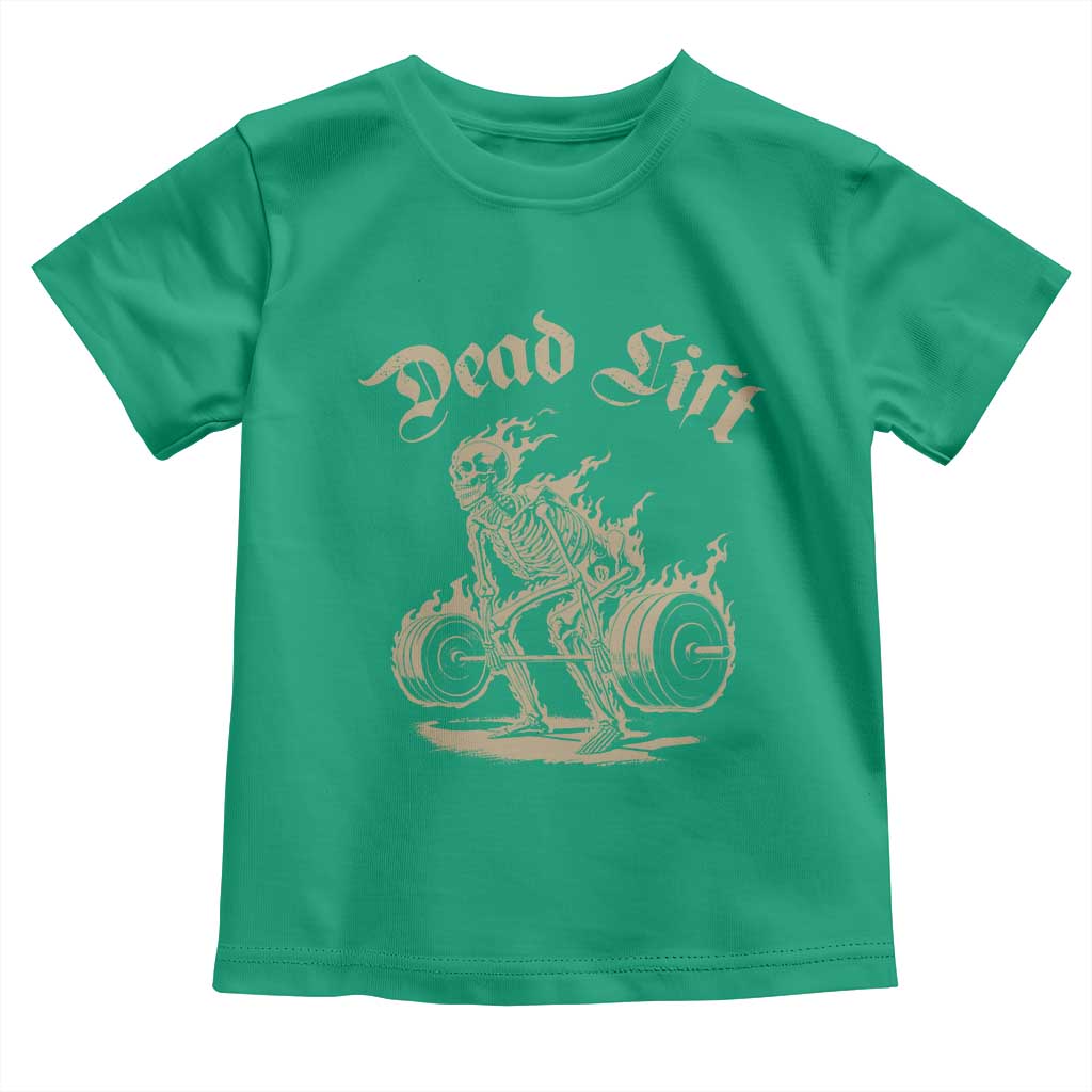 Funny Deadlifts Lifting Weights Gym Skeleton Toddler T Shirt - Wonder Print Shop