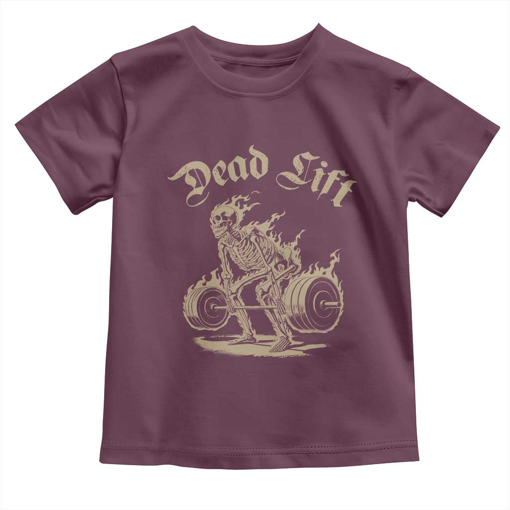 Funny Deadlifts Lifting Weights Gym Skeleton Toddler T Shirt - Wonder Print Shop
