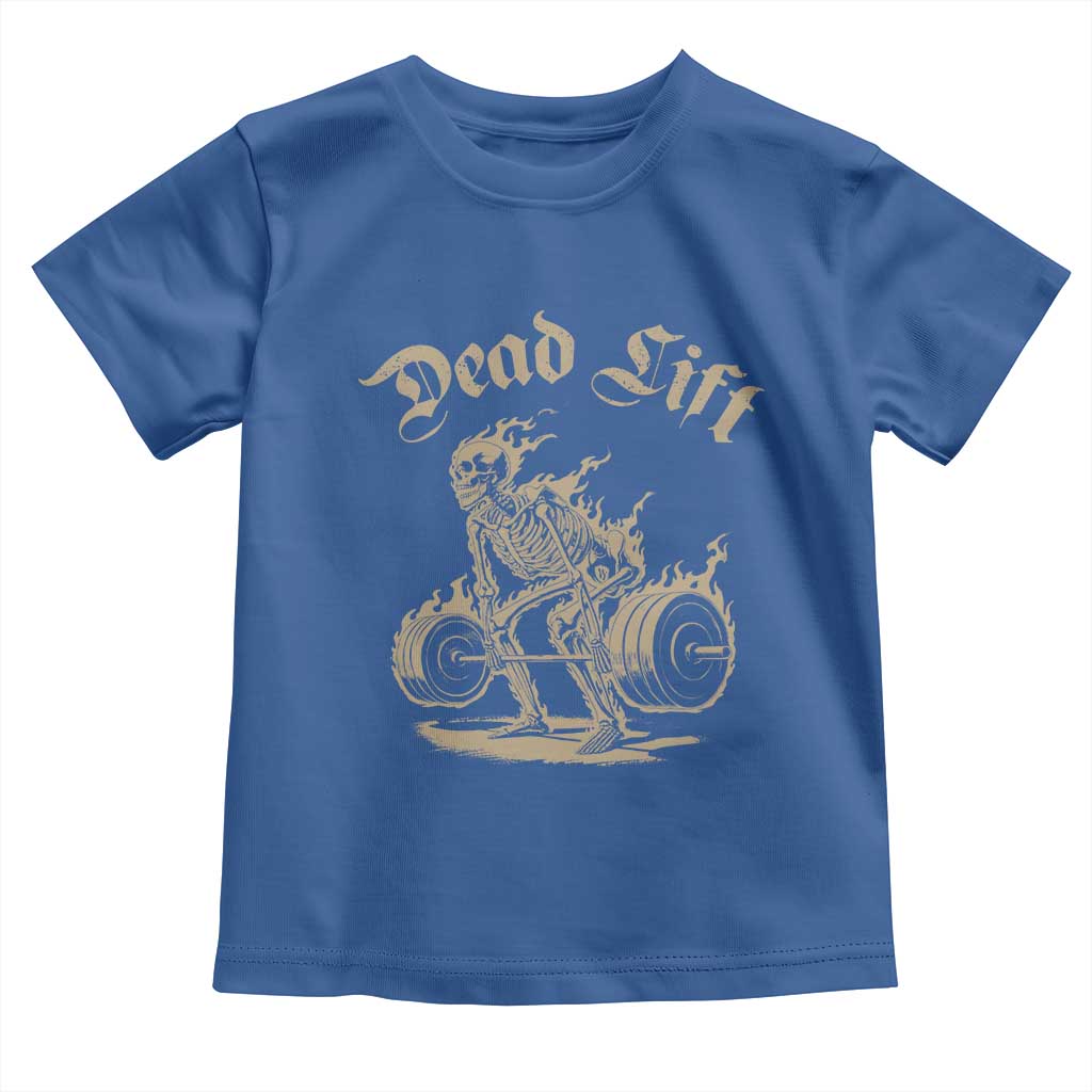 Funny Deadlifts Lifting Weights Gym Skeleton Toddler T Shirt - Wonder Print Shop