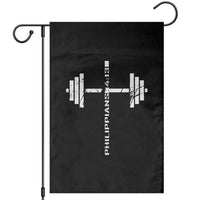 Christian Bible Gym Garden Flag Jesus Weightlifter Workout Faith Philippians 4 13 - Wonder Print Shop