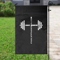 Christian Bible Gym Garden Flag Jesus Weightlifter Workout Faith Philippians 4 13 - Wonder Print Shop