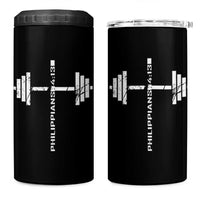 Christian Bible Gym 4 in 1 Can Cooler Tumbler Jesus Weightlifter Workout Faith Philippians 4 13 - Wonder Print Shop